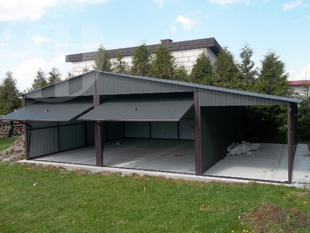 2 x 2,5m Motorrad Metallgarage mit Pultdach | Schwingtor